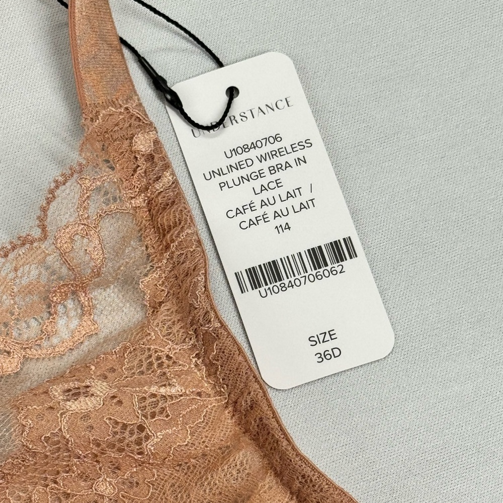 2 Understance Bras Lace Unlined Plunge Wireless 36D - Picture 2 of 6